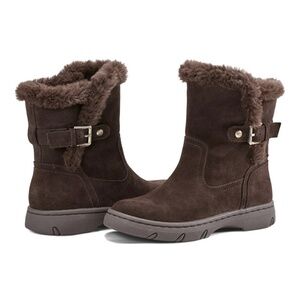 Easy Spirit Women's Graye Roun Dark Brown Suede